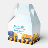 建築トラック少年の誕生日パーティー フェイバーボックス (裏面サイド)