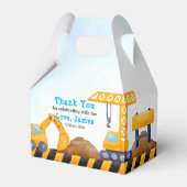 建築トラック少年の誕生日パーティー フェイバーボックス (正面サイド)