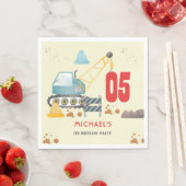 建築トラック少年の誕生日 スタンダードランチョンナプキン (インサイチュ)