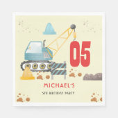 建築トラック少年の誕生日 スタンダードランチョンナプキン (正面)