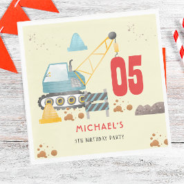 建築トラック少年の誕生日 スタンダードランチョンナプキン