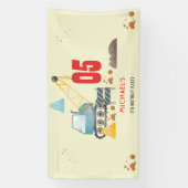 建築トラック少年の誕生日 横断幕 (縦)