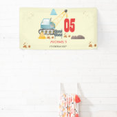 建築トラック少年の誕生日 横断幕 (インサイチュ)