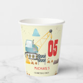 建築トラック少年の誕生日 紙コップ (裏面)