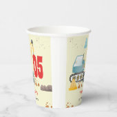 建築トラック少年の誕生日 紙コップ (右)