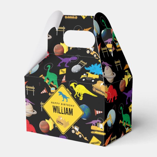 建築トラック恐竜の宇宙誕生日 フェイバーボックス (正面サイド)