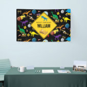 建築トラック恐竜の宇宙誕生日 横断幕 (トレードショー)