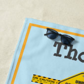 建築トラック懸命ハットバックホブルドーザー ビーチタオル (インサイチュ)