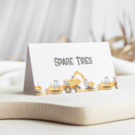 建築トラック折り畳みフードラベルカード 名刺