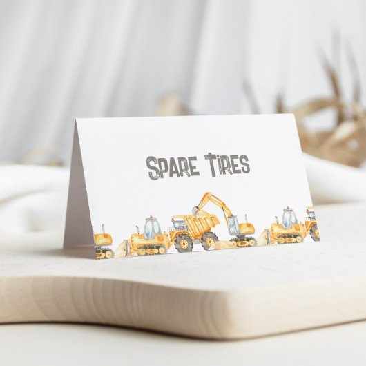 建築トラック折り畳みフードラベルカード 名刺