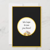 建築トラック掘り写真誕生日を追加 招待状 (裏面)