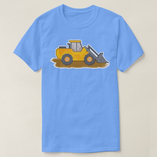 建築トラック掘削機建物現場掘削 Tシャツ (デザイン正面)