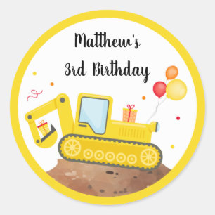 建築トラック掘進誕生日 ラウンドシール