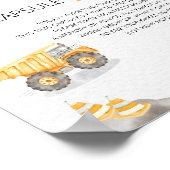 建築トラック時間カプセル標識 ポスター (角)