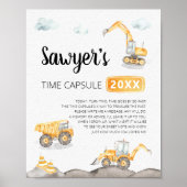 建築トラック時間カプセル標識 ポスター (正面)