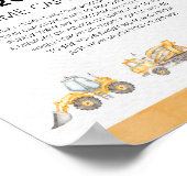 建築トラック時間カプセル標識 ポスター (角)