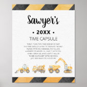 建築トラック時間カプセル標識 ポスター (正面)