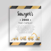 建築トラック時間カプセル標識 ポスター