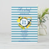 建築トラック男の赤ちゃんベビーシャワー 招待状 (スタンド正面)