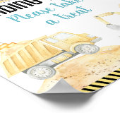 建築トラック荷積みゾーンの処理の標識 ポスター (角)