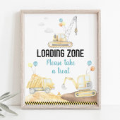 建築トラック荷積みゾーンの処理の標識 ポスター