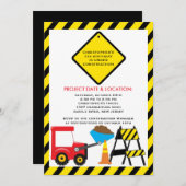 建築トラック誕生パーティー 招待状 (正面/裏面)