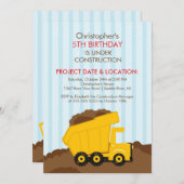 建築トラック誕生パーティー 招待状 (正面/裏面)