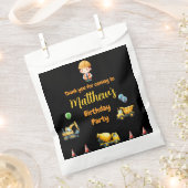 建築トラック誕生日の好意バッグ フェイバーバッグ (クリップ留めされた状態)