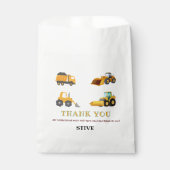 建築トラック誕生日の好意バッグ フェイバーバッグ (正面)