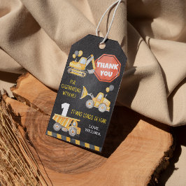建築トラック誕生日サンクスユーラベル ギフトタグ