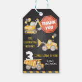 建築トラック誕生日サンクスユーラベル ギフトタグ (正面)