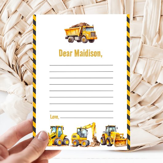 建築トラック誕生日タイムカプセルノートカード サンキューカード