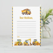 建築トラック誕生日タイムカプセルノートカード サンキューカード (スタンド正面)