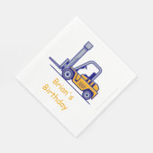 建築トラック誕生日ナプキンス スタンダードランチョンナプキン (角)