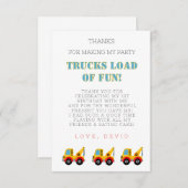 建築トラック誕生日ノートカード サンキューカード (正面/裏面)