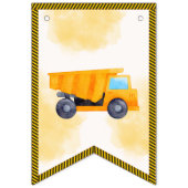 建築トラック誕生日バナー バンティングフラッグ (第1の旗)