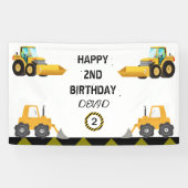 建築トラック誕生日パーティバナー 横断幕 (横)