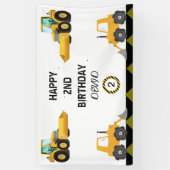 建築トラック誕生日パーティバナー 横断幕 (縦)