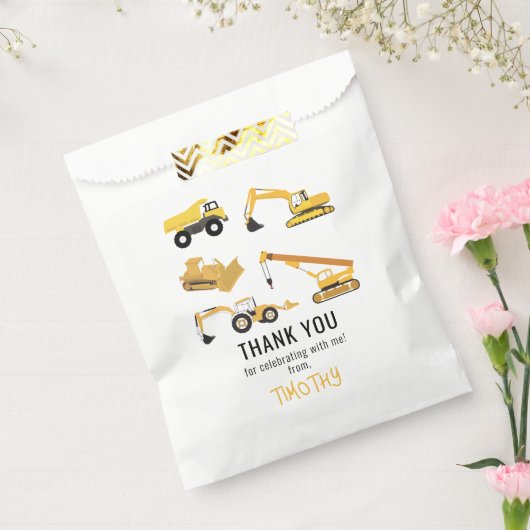 建築トラック誕生日パーティーありがとう フェイバーバッグ (封をした状態)
