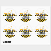 建築トラック誕生日パーティーの好意ステッカー ラウンドシール (シート)