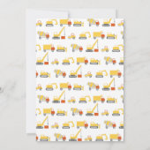 建築トラック誕生日パーティーの招待 招待状 (裏面)