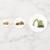 建築トラック誕生日パーティーデコレーション コンフェッティ (正面)