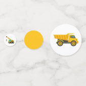 建築トラック誕生日パーティーデコレーション コンフェッティ (裏面)