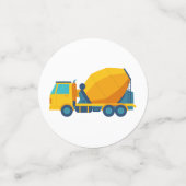 建築トラック誕生日パーティーデコレーション コンフェッティ (スモール正面)