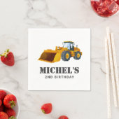 建築トラック誕生日パーティーデコレーション スタンダードカクテルナプキン (インサイチュ)