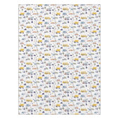 建築トラック誕生日パーティーデコレーション テーブルクロス (正面)