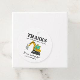 建築トラック誕生日パーティーデコレーション フェイバータグ