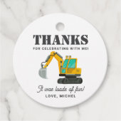 建築トラック誕生日パーティーデコレーション フェイバータグ (正面)