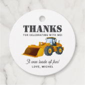 建築トラック誕生日パーティーデコレーション フェイバータグ (正面)