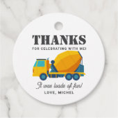 建築トラック誕生日パーティーデコレーション フェイバータグ (正面)